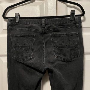 Tory Burch Black Distressed Skinny Jeans - Size 28